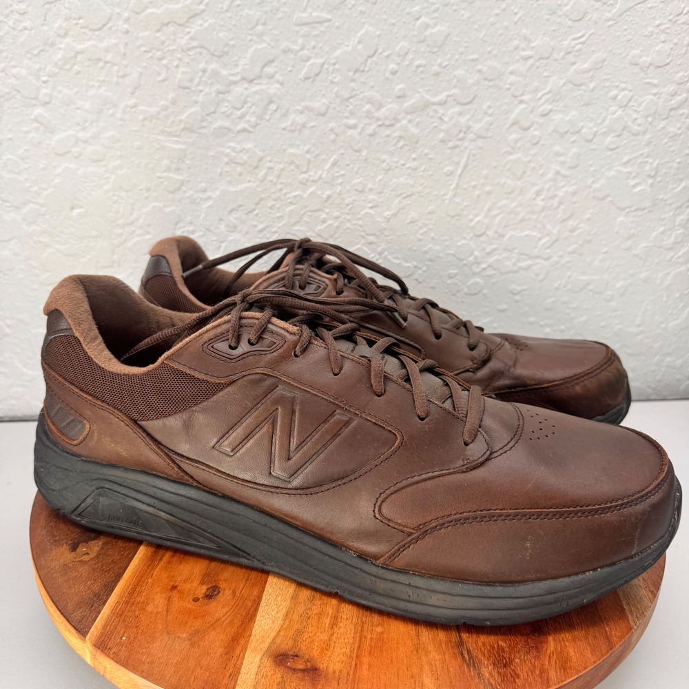 New Balance 928v3 Mens 15 Brown Leather Walking Shoes ROLLBAR MW928BR3